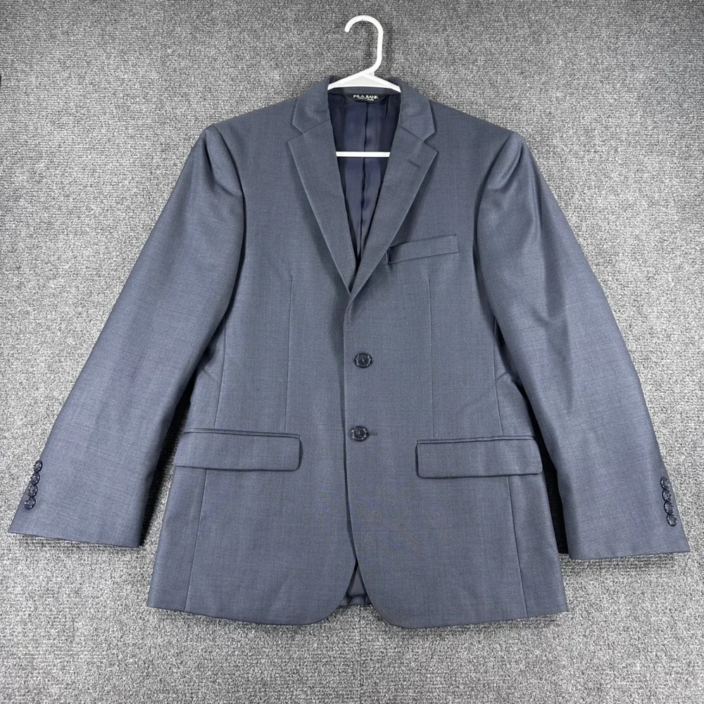 Jos. A. Bank Suit Jacket Mens 36S 36 Short Blue Traveler's Collection Slim Fit